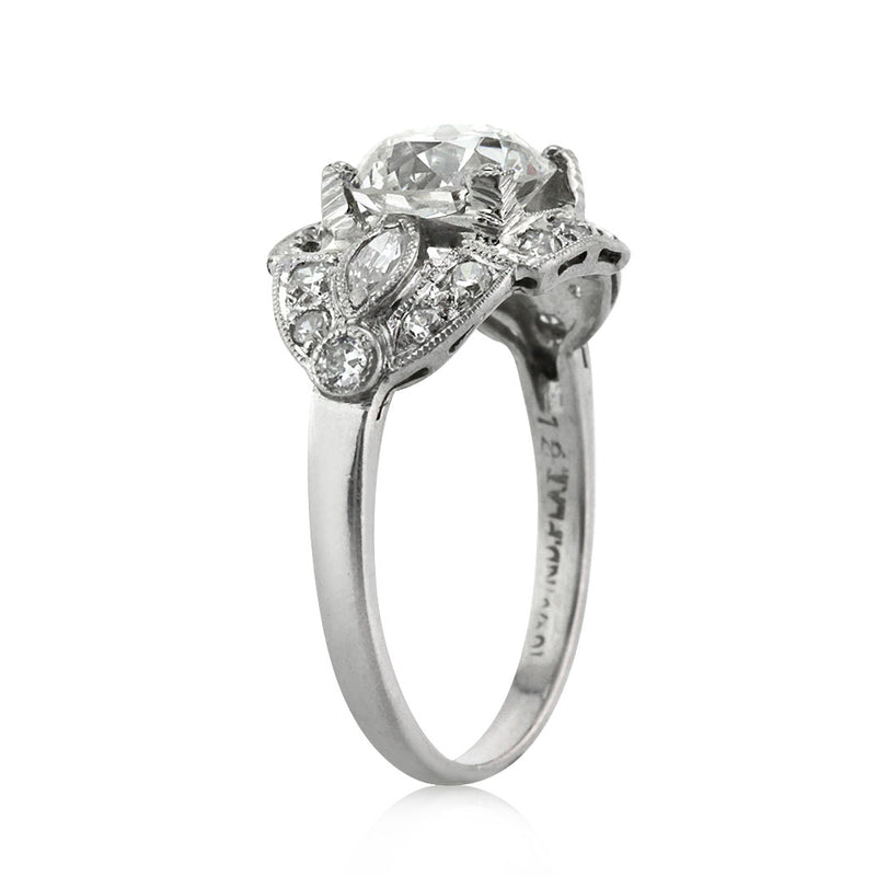 2.05ct Old European Cut Diamond Engagement Ring