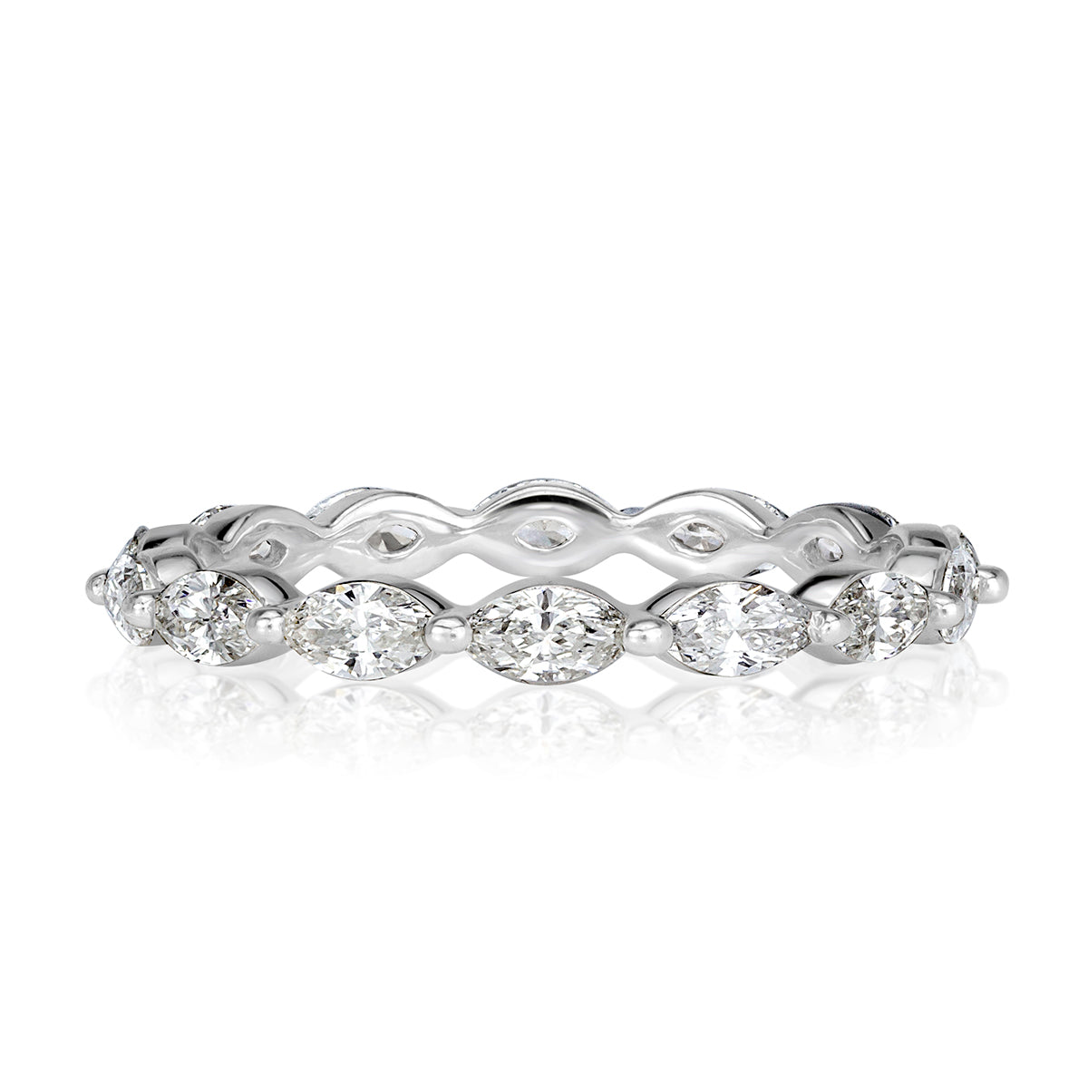 1.00ct Marquise Cut Diamond Eternity Band in 18k White Gold