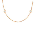 0.28ct Round Brilliant Cut Diamonds by the Yard Necklace in 14k Yellow Gold