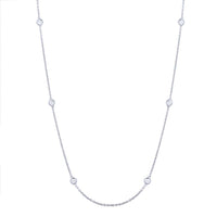 0.28ct Round Brilliant Cut Diamonds by the Yard Necklace in 14k White Gold