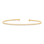 0.17ct Round Cut Diamond Flexible Bracelet in 14k Yellow Gold