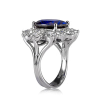 14.36ct Cushion Cut Sapphire and Diamond Ring
