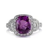 5.51ct Pink-Purple Sapphire and Diamond Ring