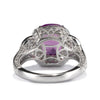 5.51ct Pink-Purple Sapphire and Diamond Ring