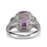 5.51ct Pink-Purple Sapphire and Diamond Ring