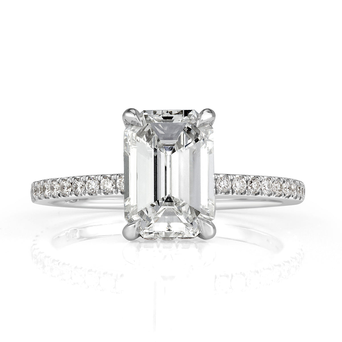 2.41ct Emerald Cut Diamond Engagement Ring