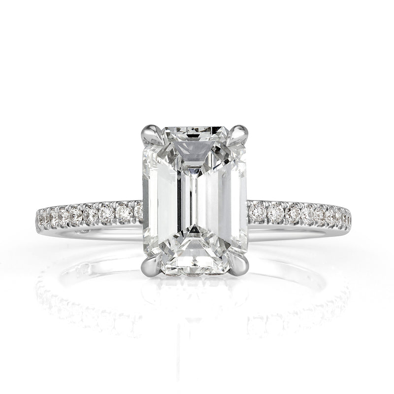2.41ct Emerald Cut Diamond Engagement Ring