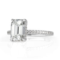 2.41ct Emerald Cut Diamond Engagement Ring
