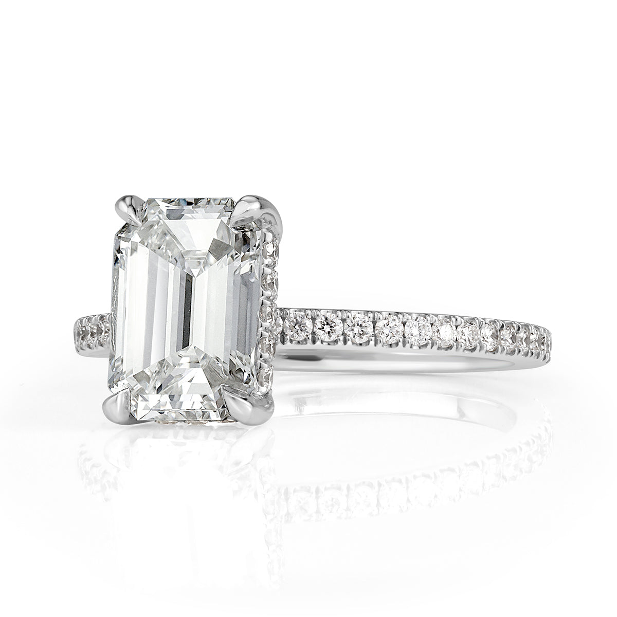 2.41ct Emerald Cut Diamond Engagement Ring