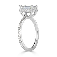 2.41ct Emerald Cut Diamond Engagement Ring