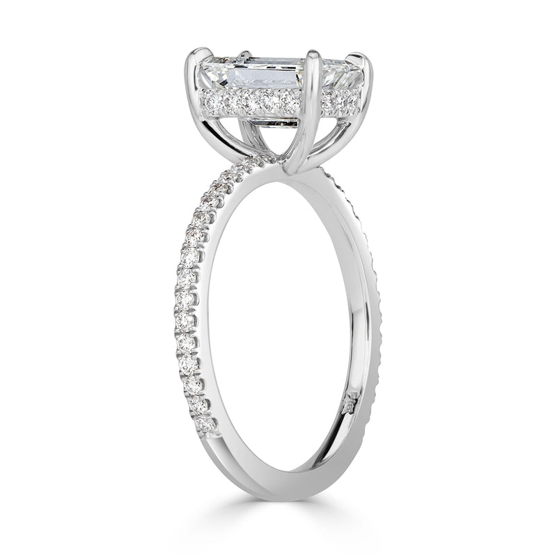 2.41ct Emerald Cut Diamond Engagement Ring
