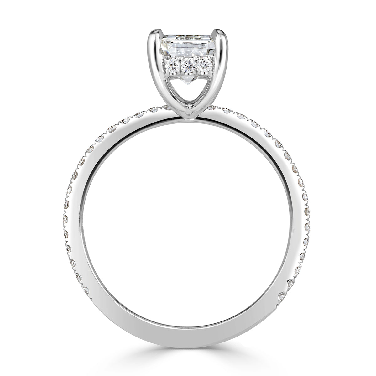 2.41ct Emerald Cut Diamond Engagement Ring