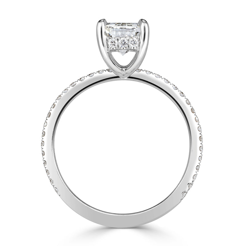 2.41ct Emerald Cut Diamond Engagement Ring