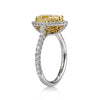 2.47ct Fancy Yellow Pear Shaped Diamond Engagement Ring