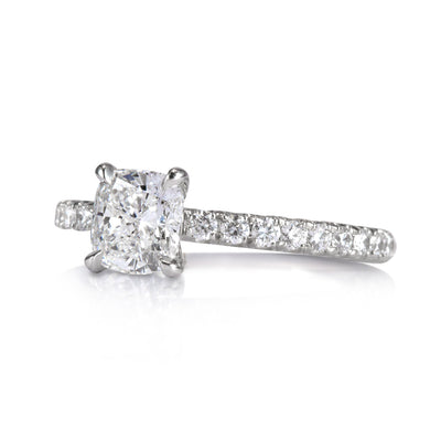 1.45ct Cushion Cut Diamond Engagement Ring