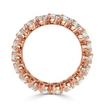 3.65ct Pear Shaped Diamond Eternity Band in 18k Rose Gold