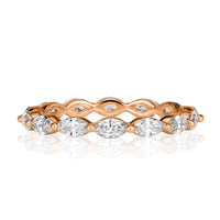 1.00ct Marquise Cut Diamond Eternity Band in 18k Rose Gold
