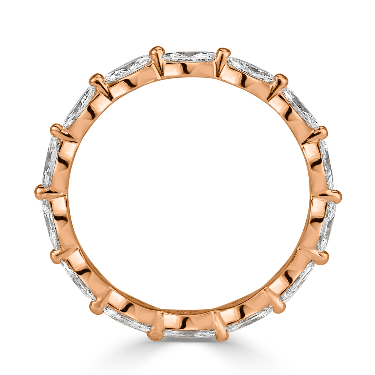 1.00ct Marquise Cut Diamond Eternity Band in 18k Rose Gold