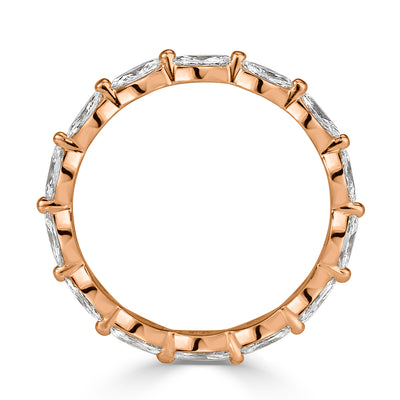 1.00ct Marquise Cut Diamond Eternity Band in 18k Rose Gold