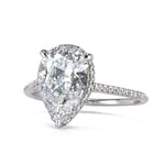 2.68ct Pear Shaped Diamond Engagement Estate Ring