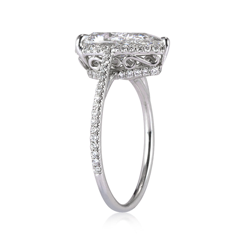 2.68ct Pear Shaped Diamond Engagement Estate Ring