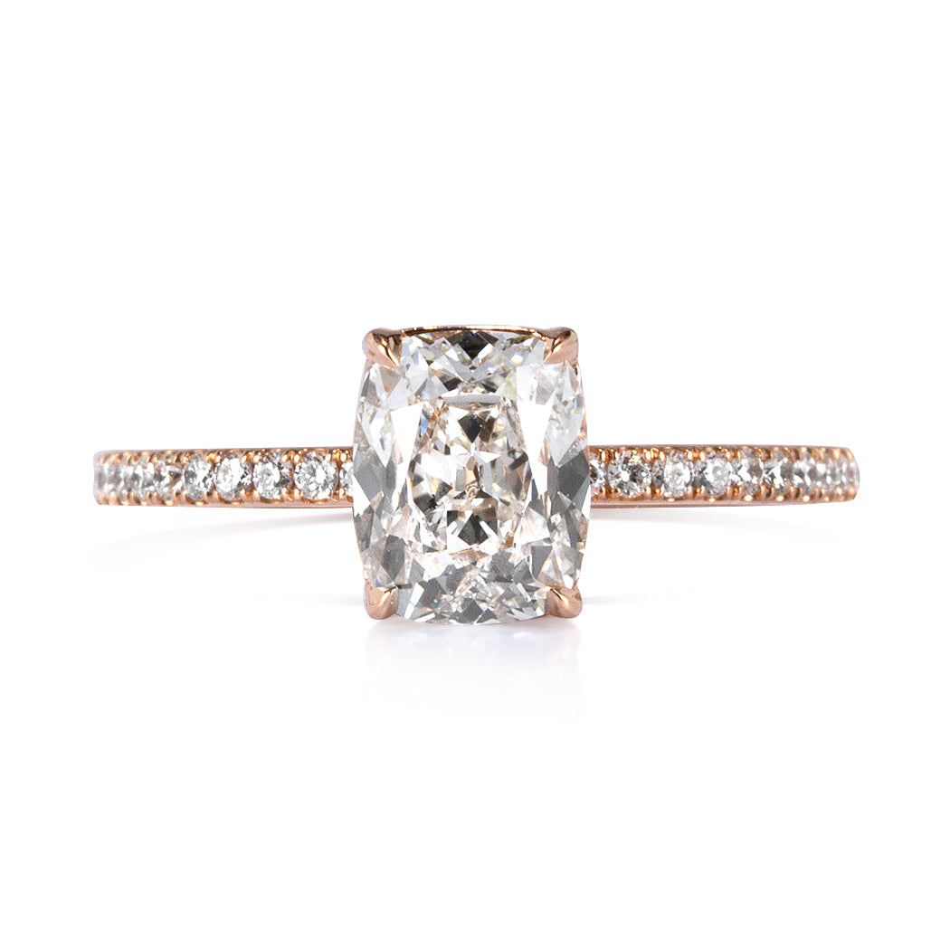1.76ct Old Mine Cut Diamond Engagement Ring