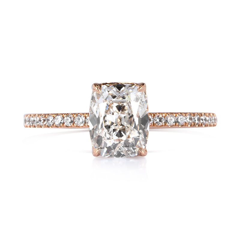 1.76ct Old Mine Cut Diamond Engagement Ring