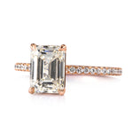 2.38ct Emerald Cut Diamond Engagement Ring