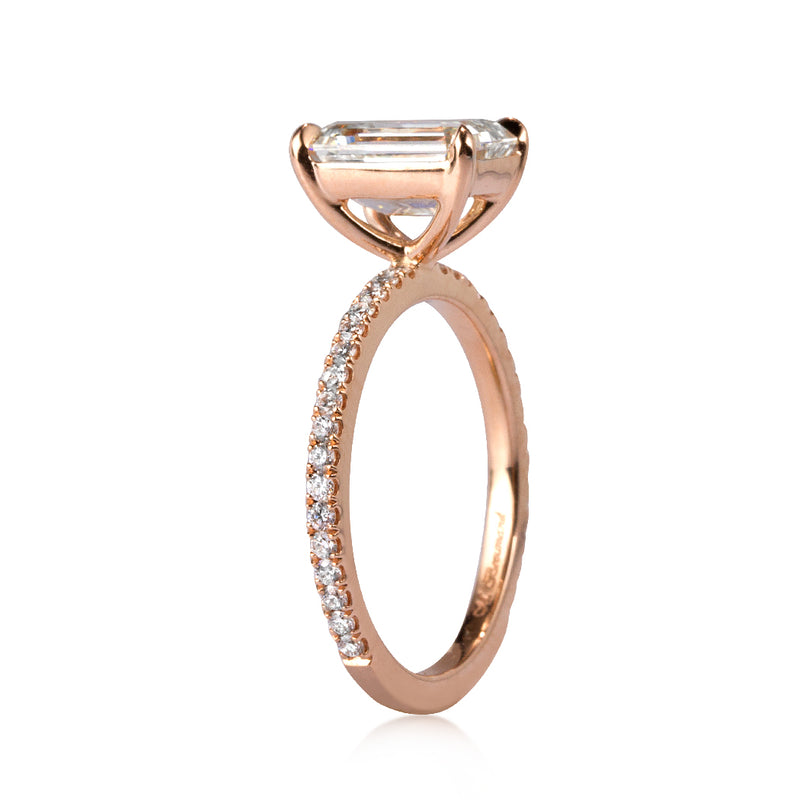 2.38ct Emerald Cut Diamond Engagement Ring