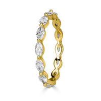 1.00ct Marquise Cut Diamond Eternity Band in 18k Yellow Gold