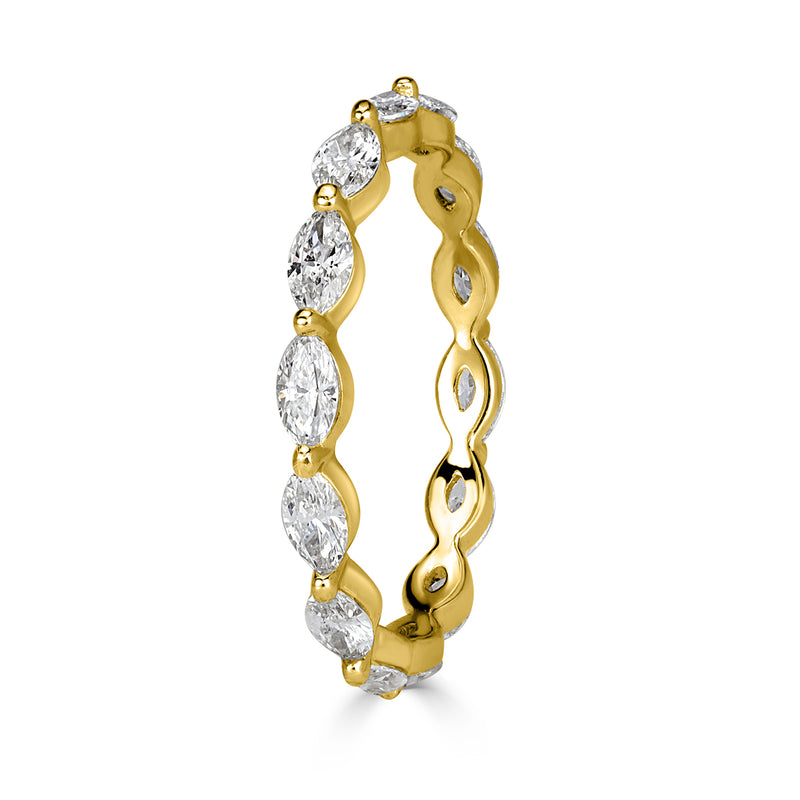 1.00ct Marquise Cut Diamond Eternity Band in 18k Yellow Gold