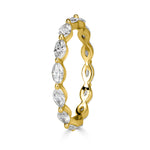 1.00ct Marquise Cut Diamond Eternity Band in 18k Yellow Gold
