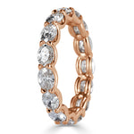 2.80ct Oval Cut Diamond Eternity Band in 18k Rose Gold