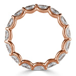 2.80ct Oval Cut Diamond Eternity Band in 18k Rose Gold