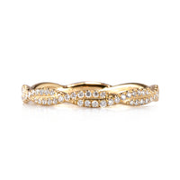 0.35ct Round Brilliant Cut Diamond Twist Eternity Band in 18k Yellow Gold