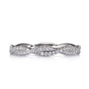 0.35ct Round Brilliant Cut Diamond Twist Eternity Band in 18k White Gold