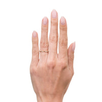 0.35ct Round Brilliant Cut Diamond Twist Eternity Band in 18k Rose Gold