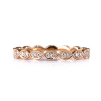 0.35ct Round Brilliant Cut Diamond Eternity Band in 18k Rose Gold