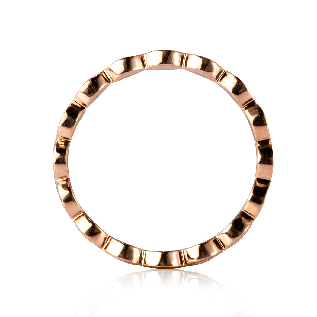 0.35ct Round Brilliant Cut Diamond Eternity Band in 18k Rose Gold