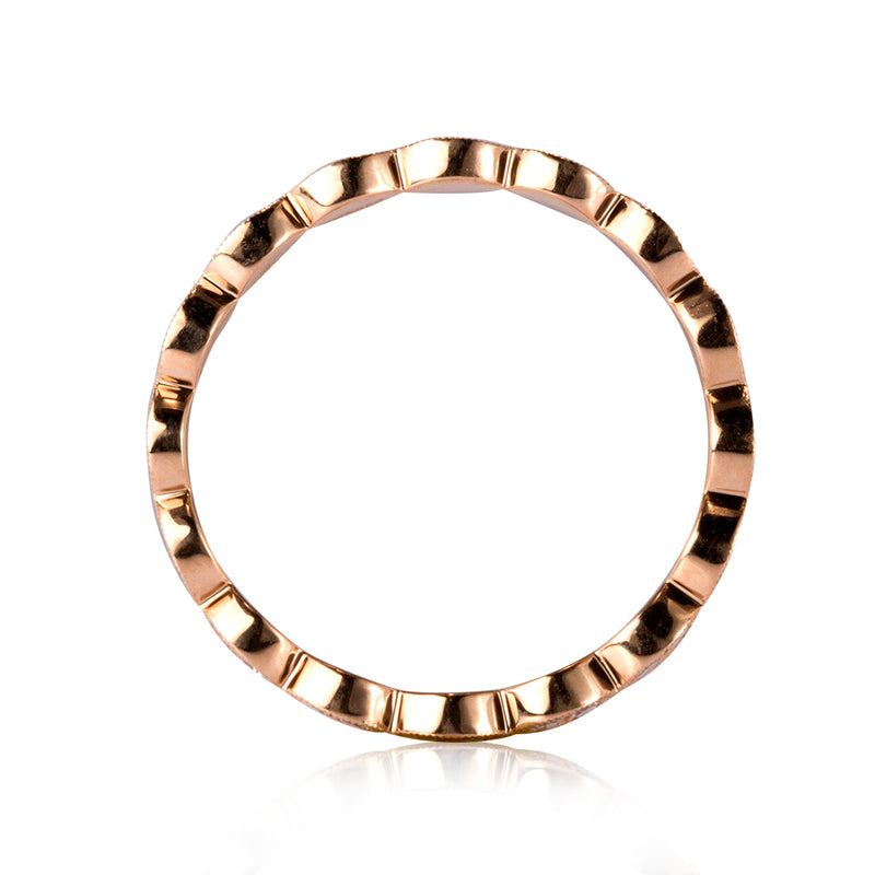 0.35ct Round Brilliant Cut Diamond Eternity Band in 18k Rose Gold
