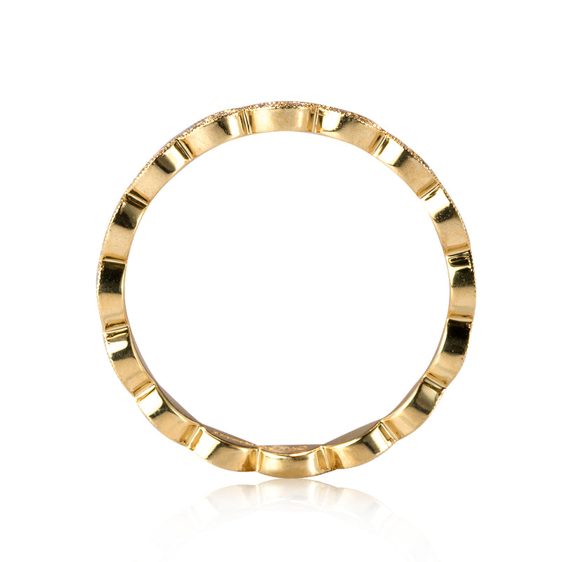 0.35ct Round Cut Diamond Eternity Band in 18k Yellow Gold