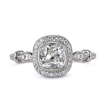 1.21ct Old Mine Cut Diamond Engagement Ring