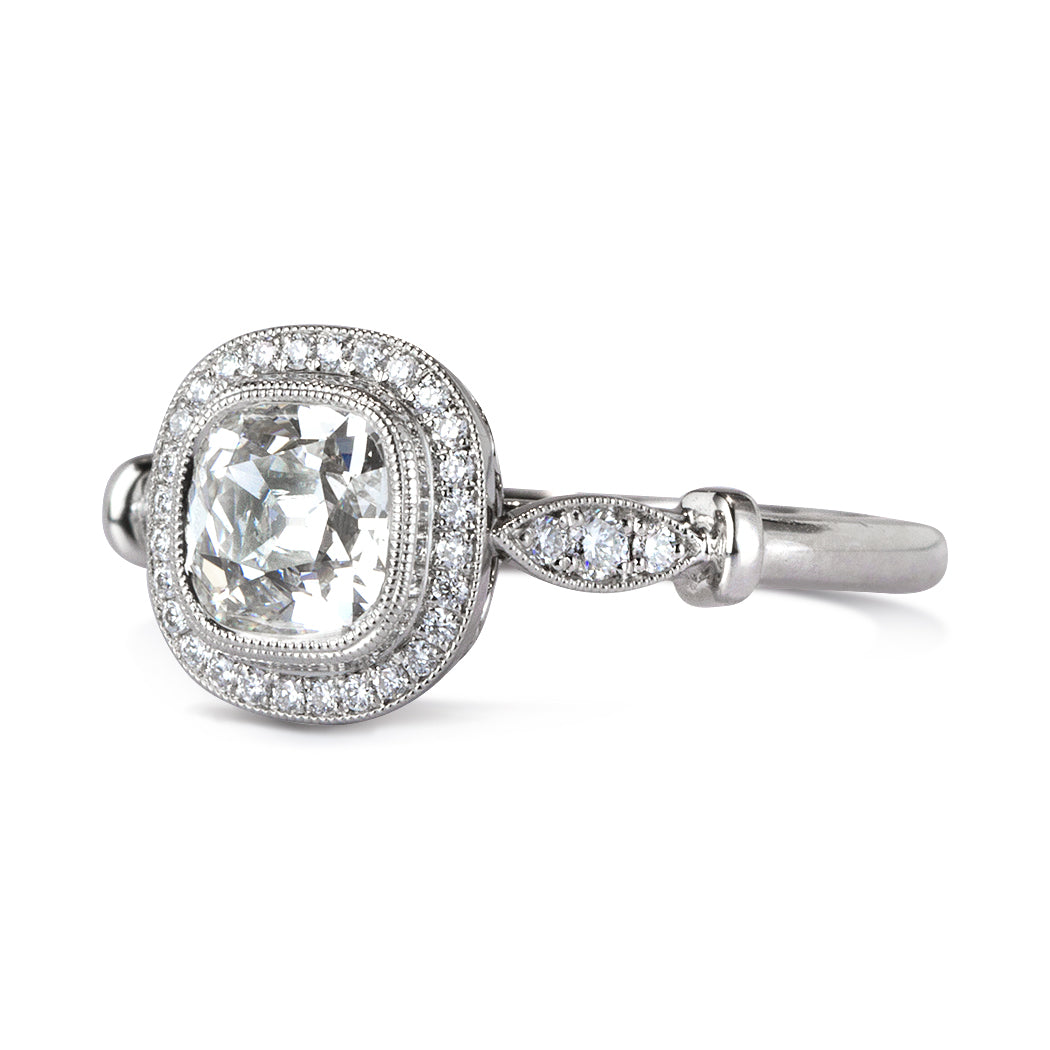 1.21ct Old Mine Cut Diamond Engagement Ring