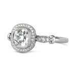 1.21ct Old Mine Cut Diamond Engagement Ring