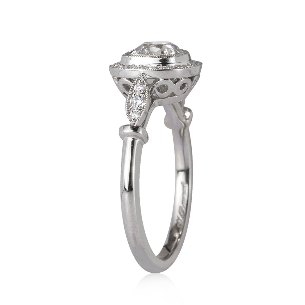 1.21ct Old Mine Cut Diamond Engagement Ring