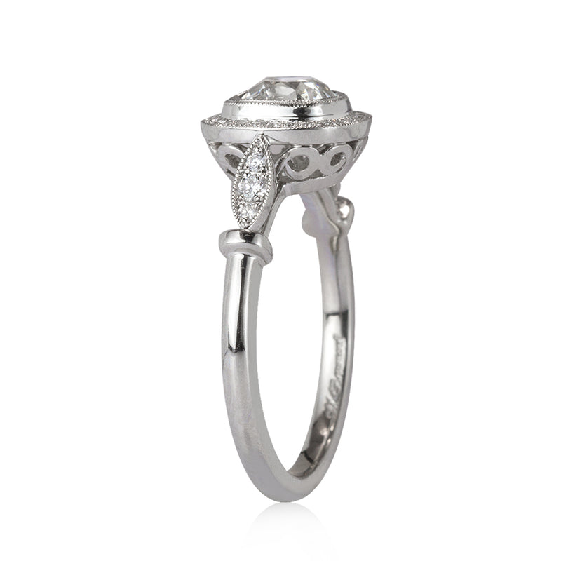 1.21ct Old Mine Cut Diamond Engagement Ring