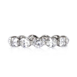 2.60ct Oval Cut Diamond Eternity Band in 18k White Gold