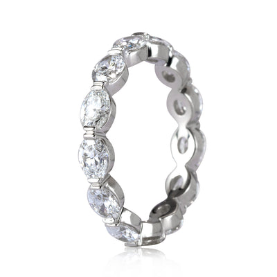 2.60ct Oval Cut Diamond Eternity Band in 18k White Gold