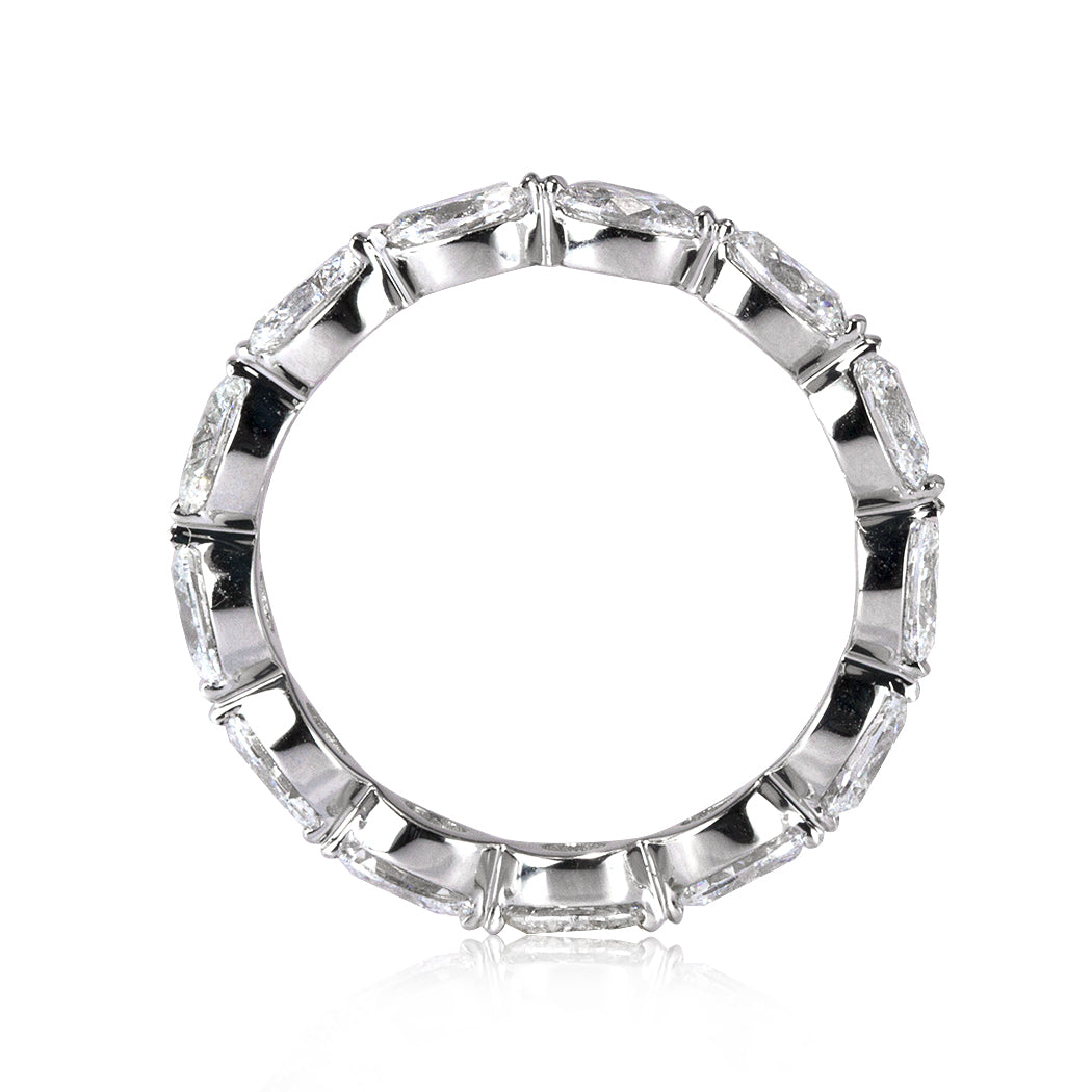 2.60ct Oval Cut Diamond Eternity Band in 18k White Gold