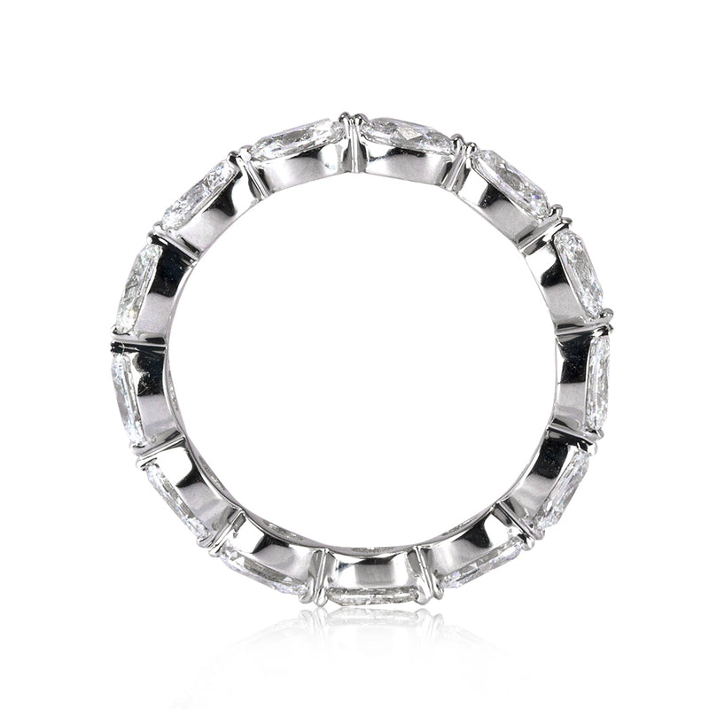 2.60ct Oval Cut Diamond Eternity Band in 18k White Gold